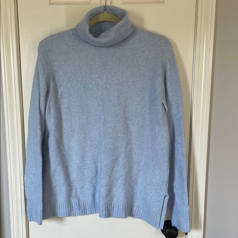 J. Crew Soft Blue Turtleneck Sweater